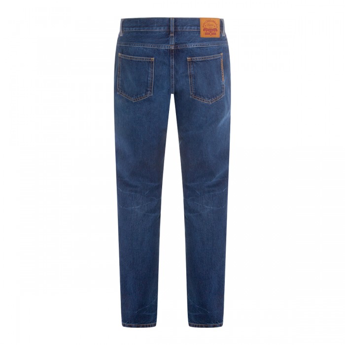 DARK BLUE COTTON JEANS 2