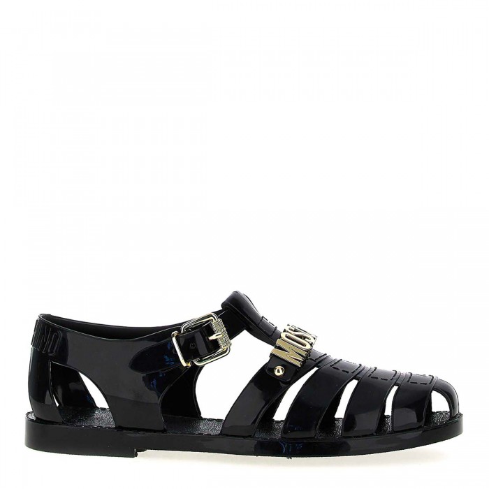 BLACK JELLY SANDALS