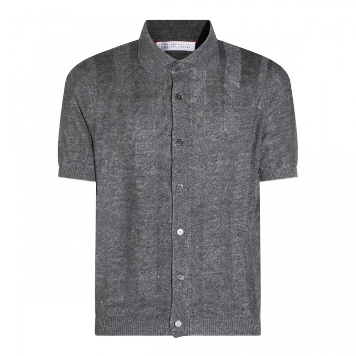 GREY LINEN BLEND SHIRT
