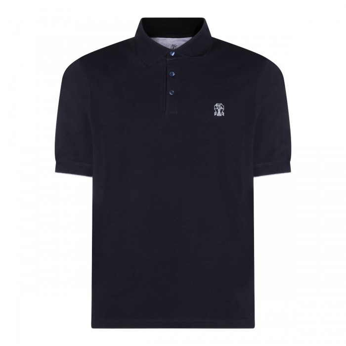 NAVY COTTON POLO SHIRT