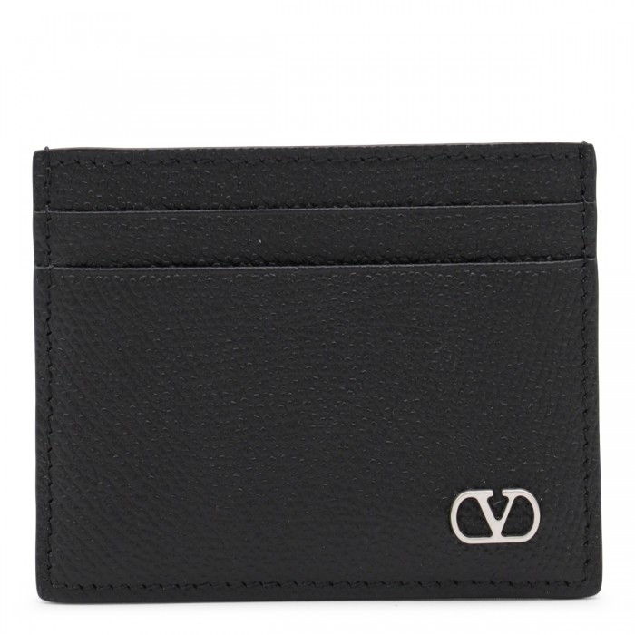 BLACK LEATHER CARD HOLDER