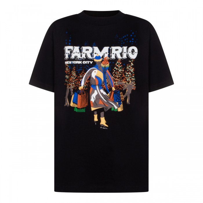 BLACK COTTON T-SHIRT