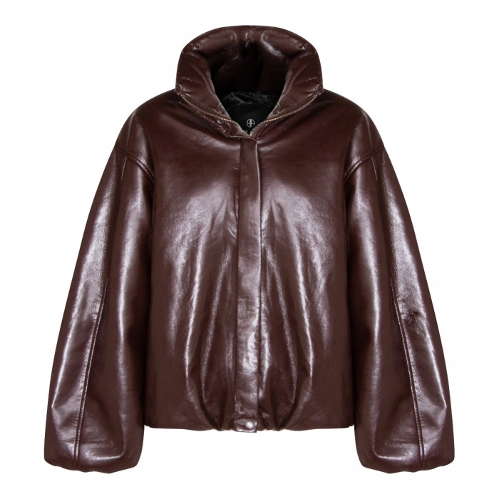 DEEP BROWN LEATHER JACKET