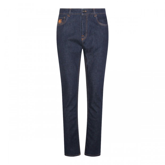 DARK BLUE COTTON JEANS