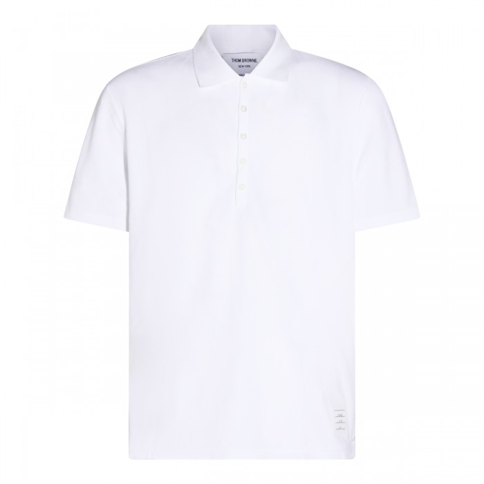 WHITE COTTON POLO SHIRT