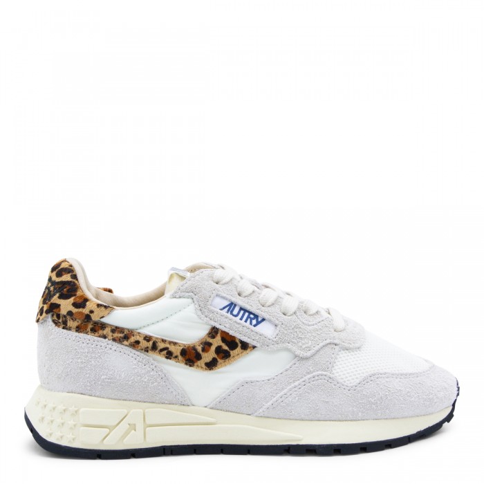 WHITE AND LEOPARD LEATHER...