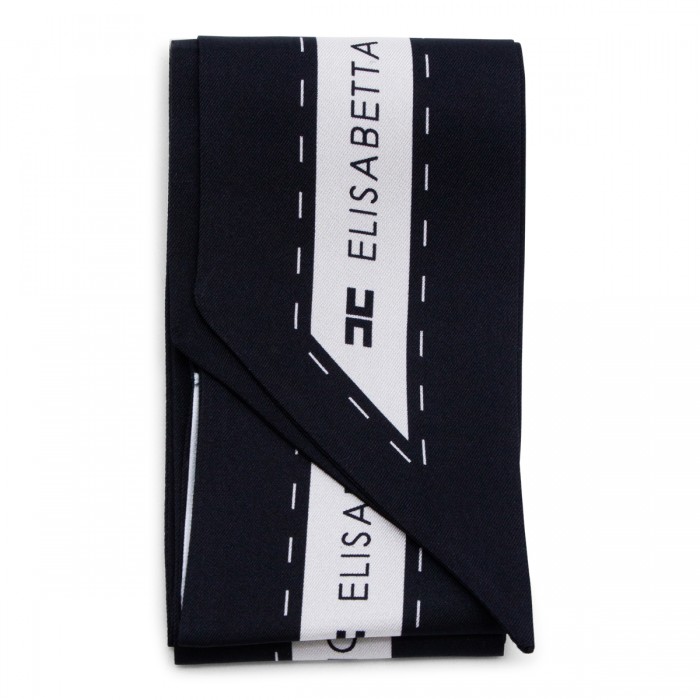 BLACK AND WHITE SILK SCARVES
