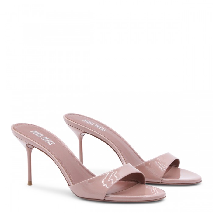 PINK LEATHER LIDIA MULE 70 2