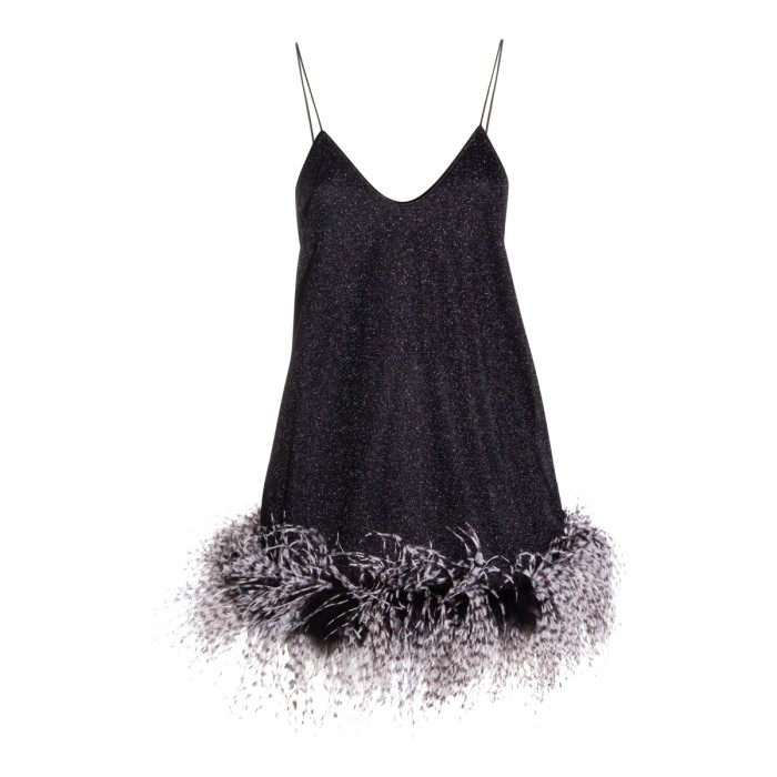 BLACK LUMIERE PLUMAGE DRESS