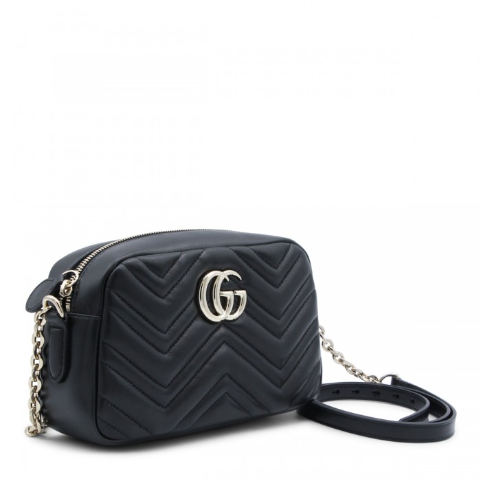 BLACK LEATHER GG MARMONT... 2