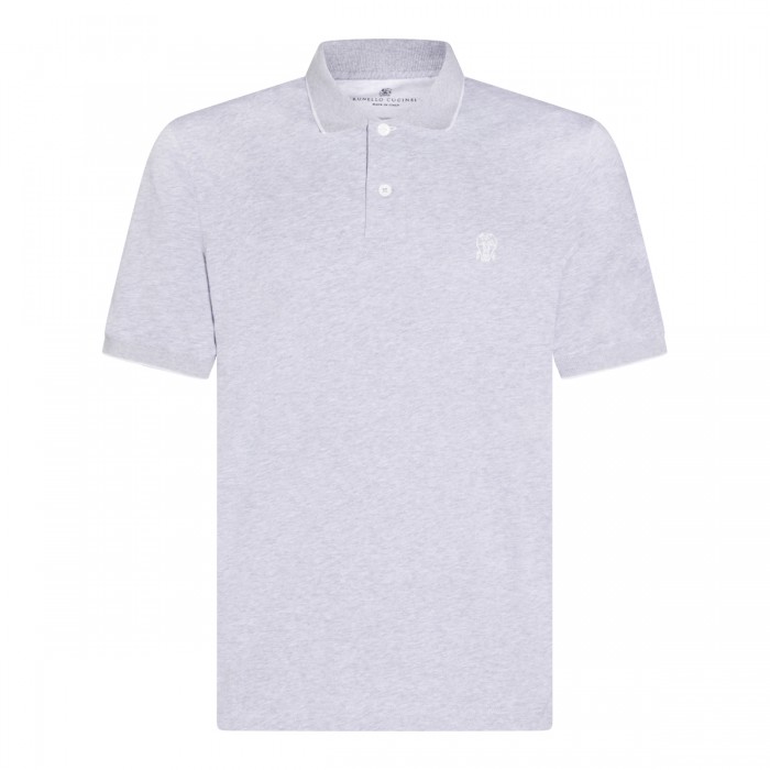 GREY COTTON POLO SHIRT