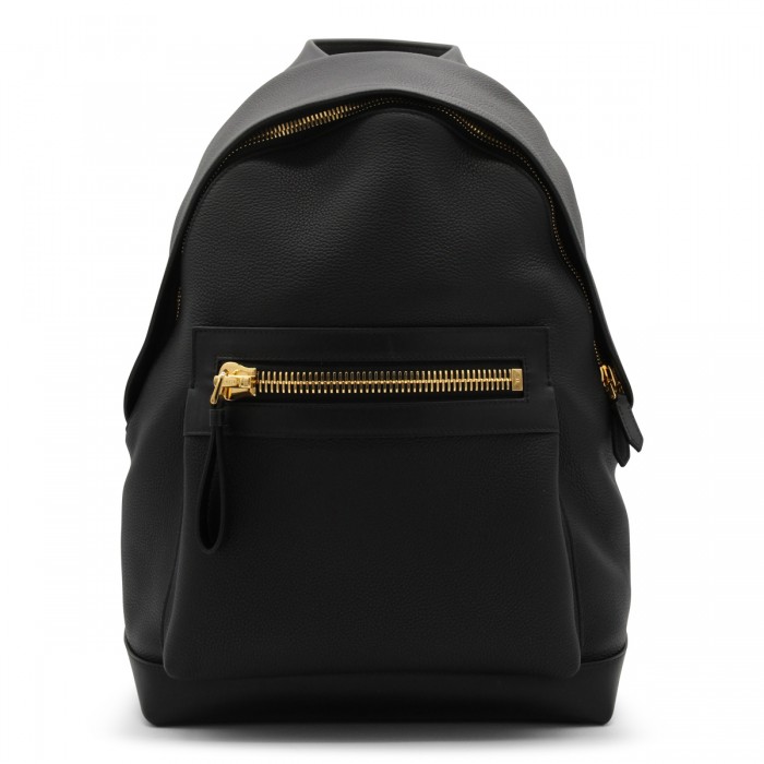 BLACK LEATHER BACKPACK