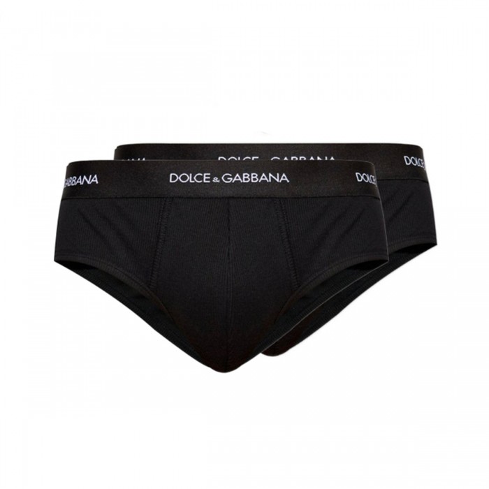 BALCK COTTON TWO-PACK BOXERS