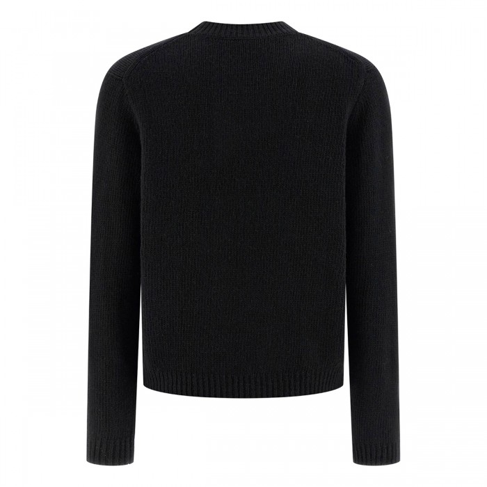 BLACK WOOL BLEND KNITWEAR 2