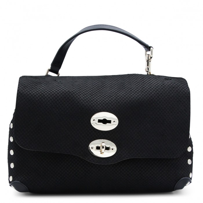 BLACK LEATHER POSTINA S TOP...