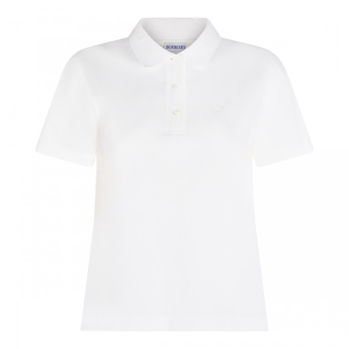 WHITE COTTON POLO SHIRT