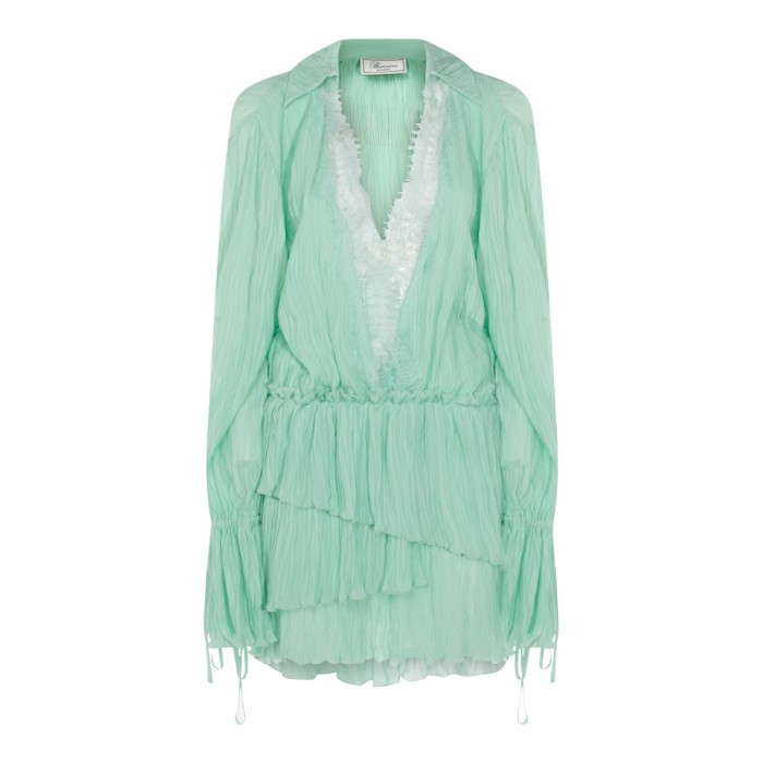 LIGHT GREEN VISCOSE DRESS