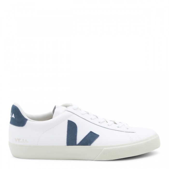 WHITE AND BLUE LEATHER...