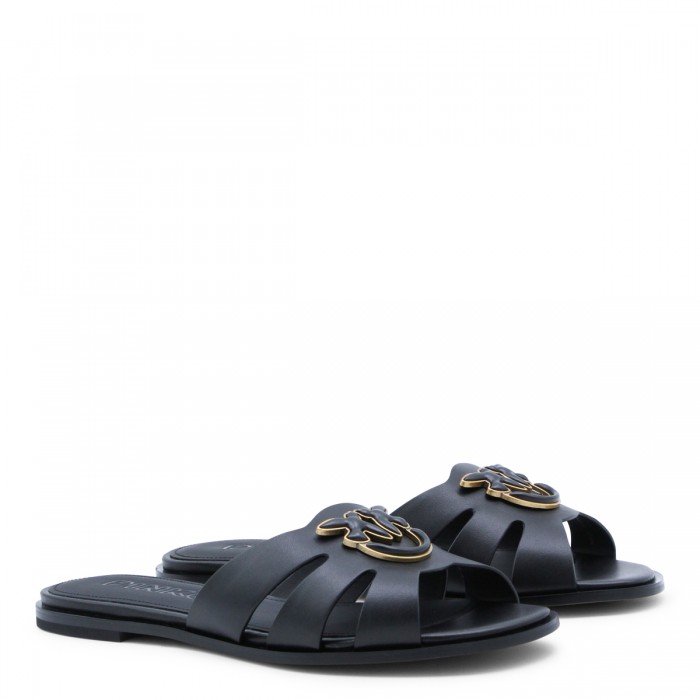 BLACK LEATHER MILLY 04 FLATS 2