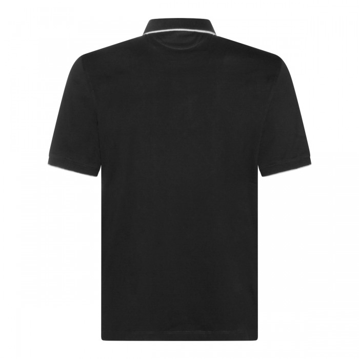 BLACK COTTON POLO SHIRT 2