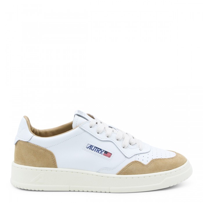 WHITE AND BEIGE SNEAKERS