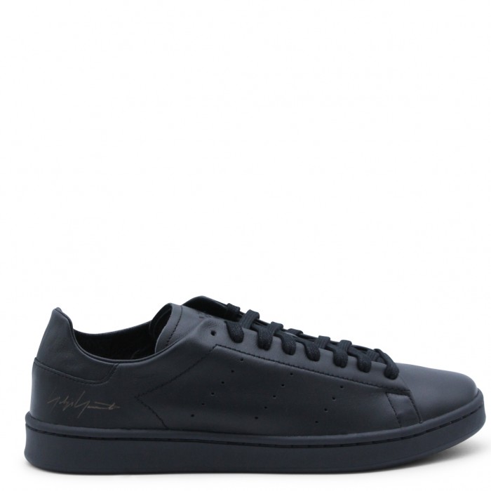 BLACK LEATHER SNEAKERS