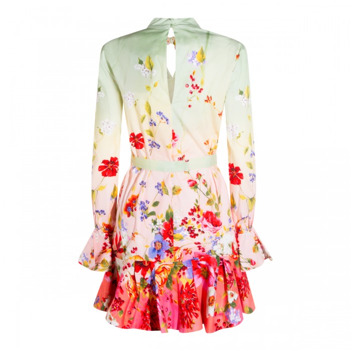 GREEN AND PINK COTTON DRESS 2