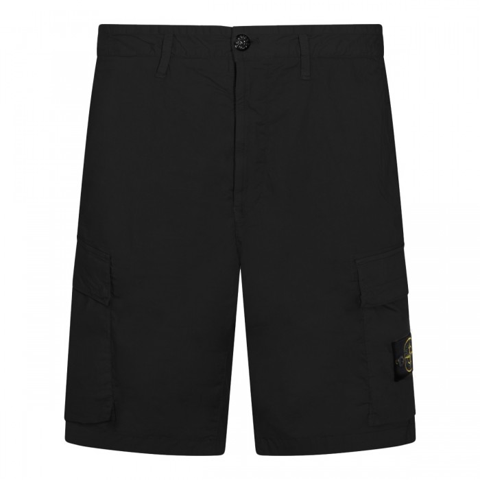 BLACK COTTON SHORTS