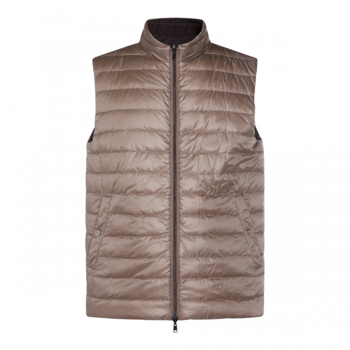 BEIGE AND BROWN REVERSIBLE...