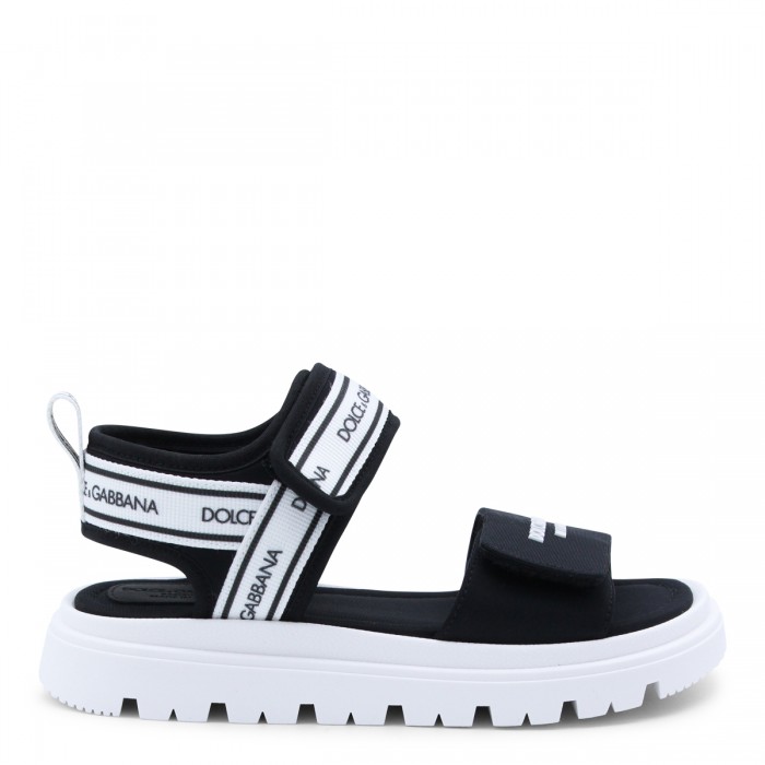 BLACK AND WHITE LEATHER...