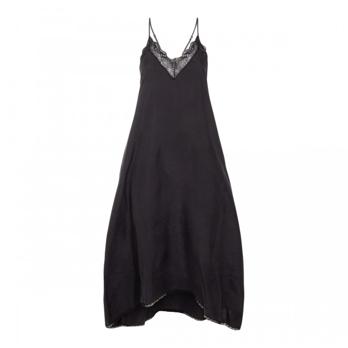 BLACK SILK DRESS