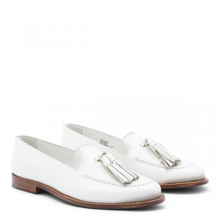 IVORY LEATHER LOAFERS 2