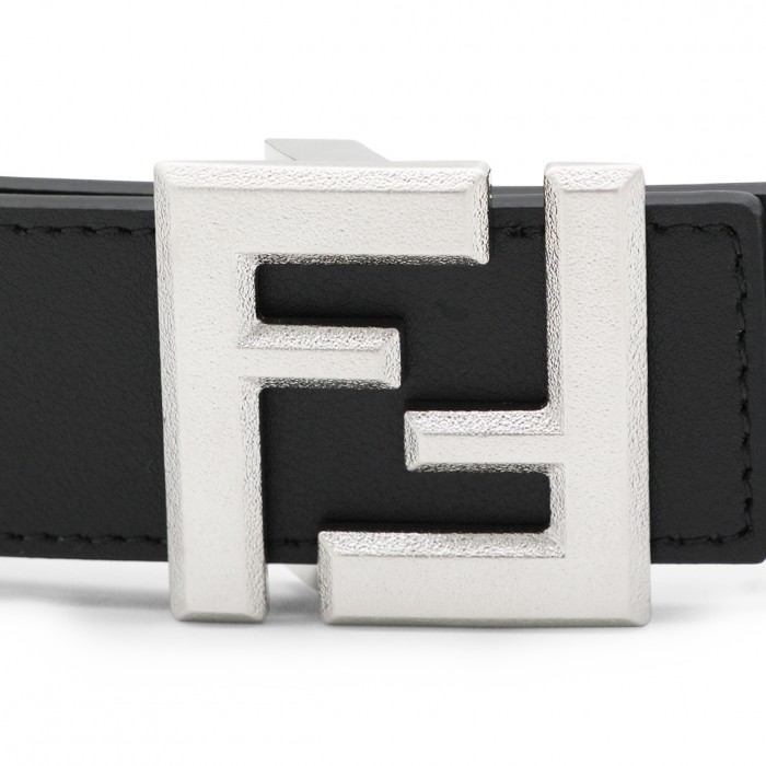 BLACK LEATHER REVERSIBLE BELT 2