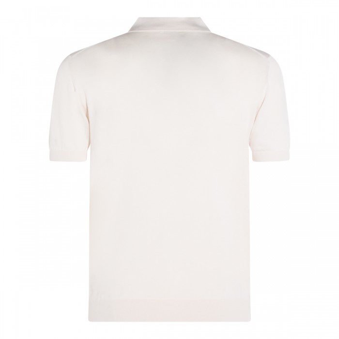 CREAM COTTON POLO SHIRT 2