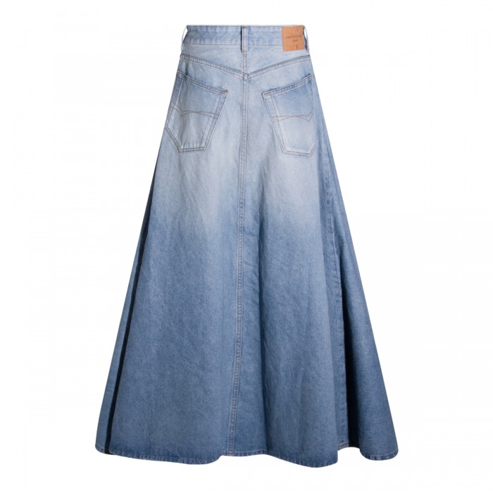DIRTY LIGHT BLUE COTTON SKIRT 2