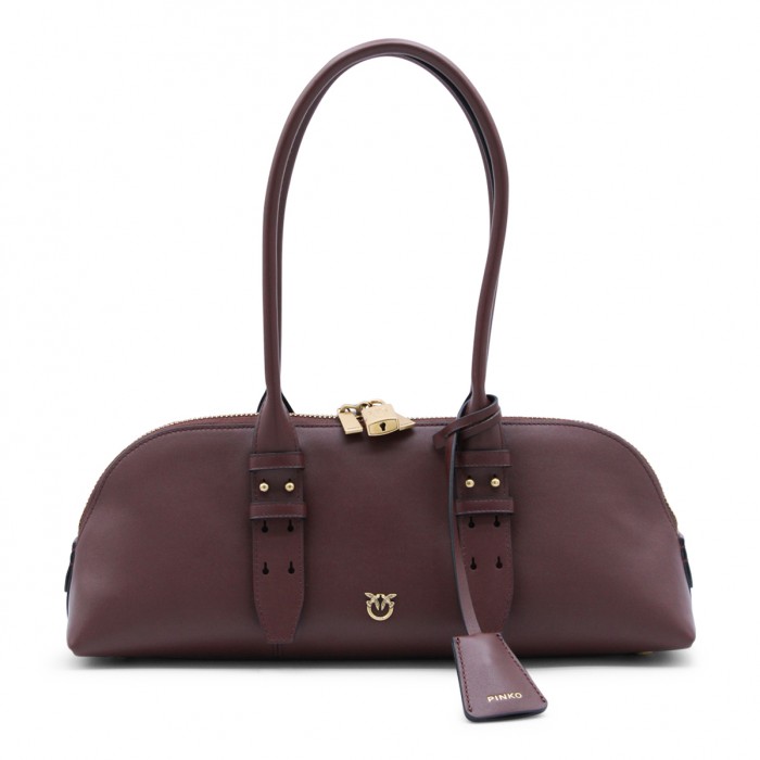 BURGUNDY LEATHER ESCAPE TOP...