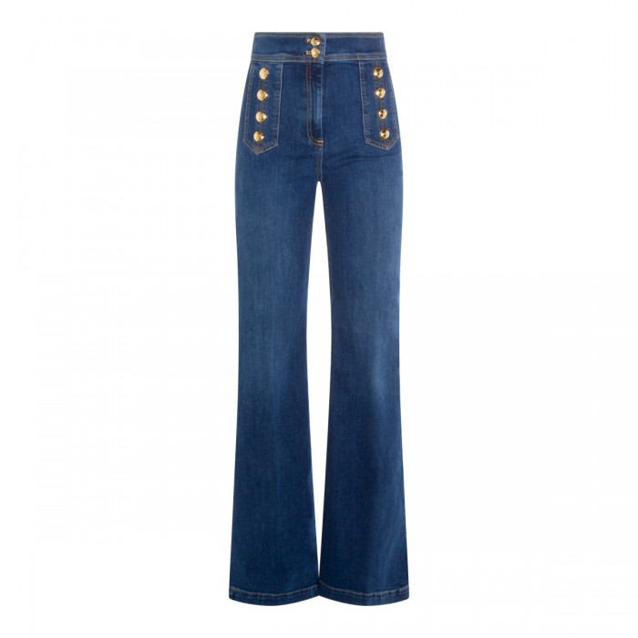 DARK BLUE COTTON JEANS
