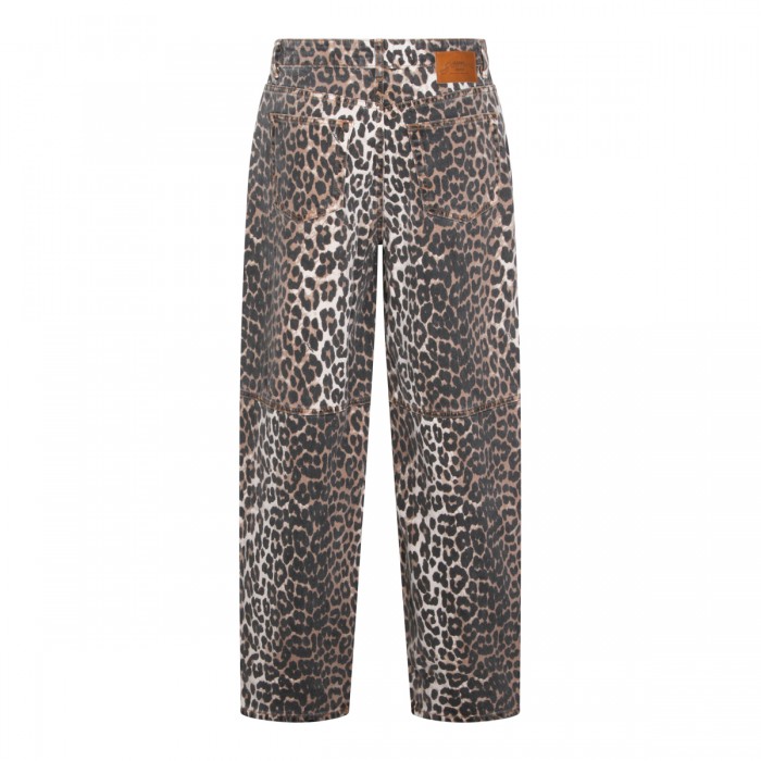 LEOPARD COTTON JEANS 2