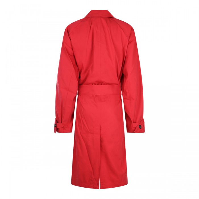 RED COTTON TRENCH COAT 2