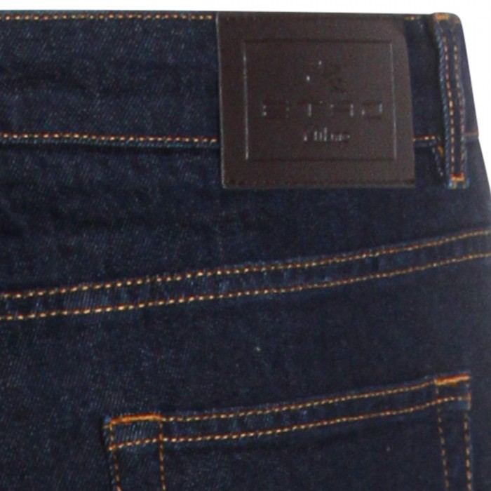 DARK BLUE COTTON JEANS 2