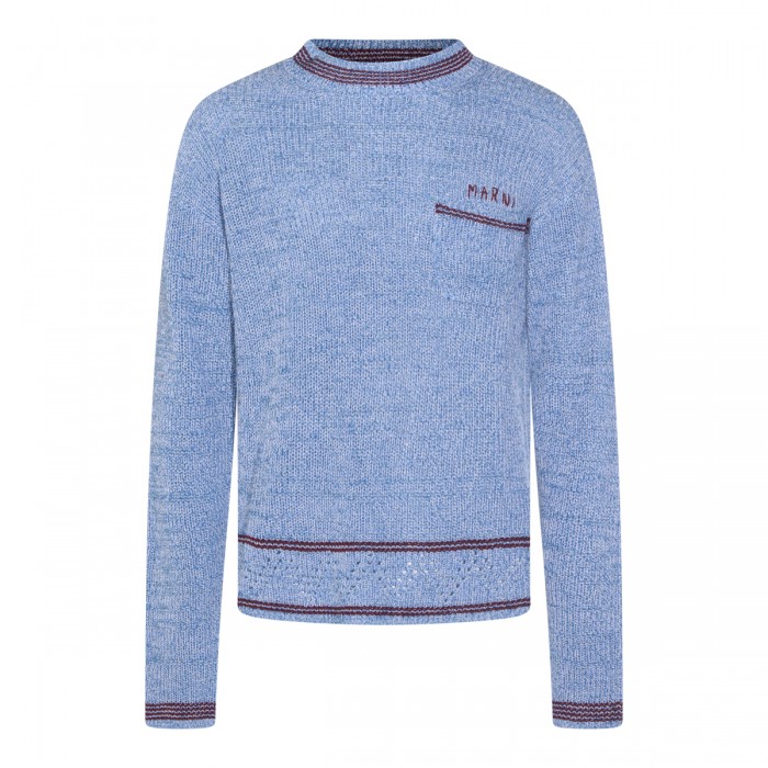 LIGHT BLUE COTTON KNITWEAR