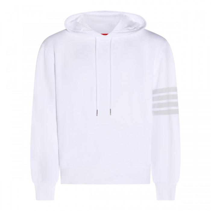 WHITE COTTON SWEATSHIRT