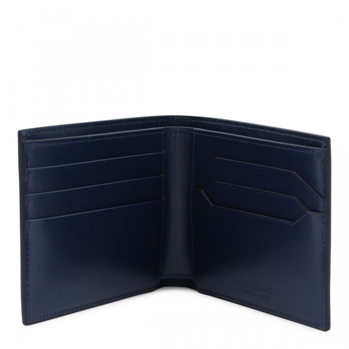 BLACK AND BLUE LEATHER WALLET 2