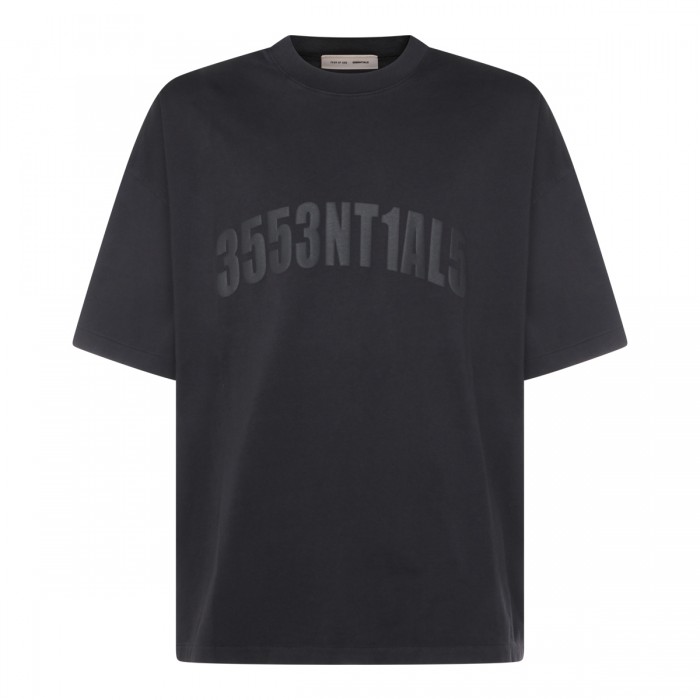 BLACK COTTON T-SHIRT