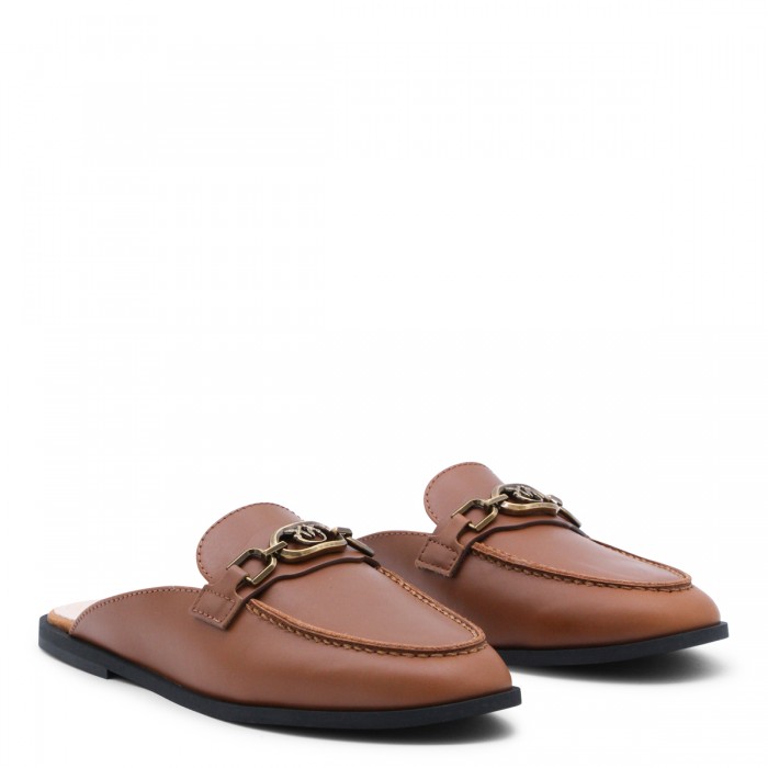 BROWN LEATHER NATY 09 FLATS 2