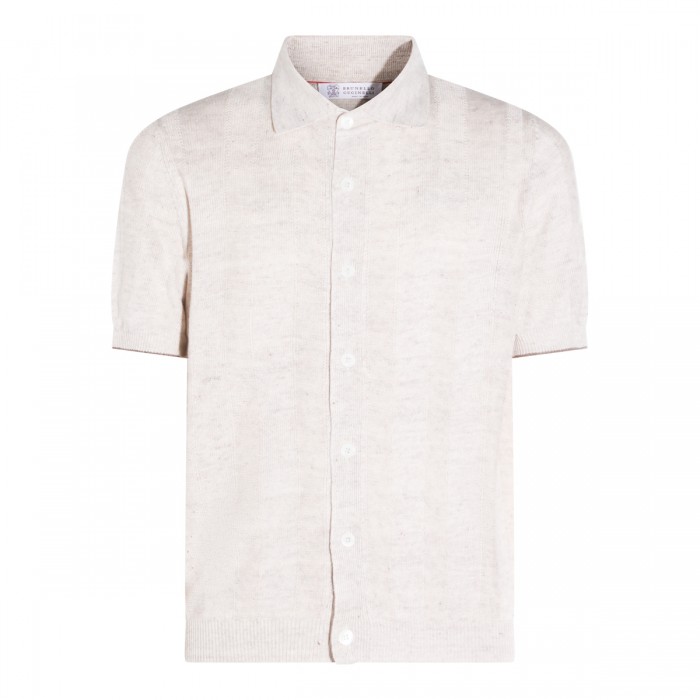 CREAM LINEN BLEND SHIRT