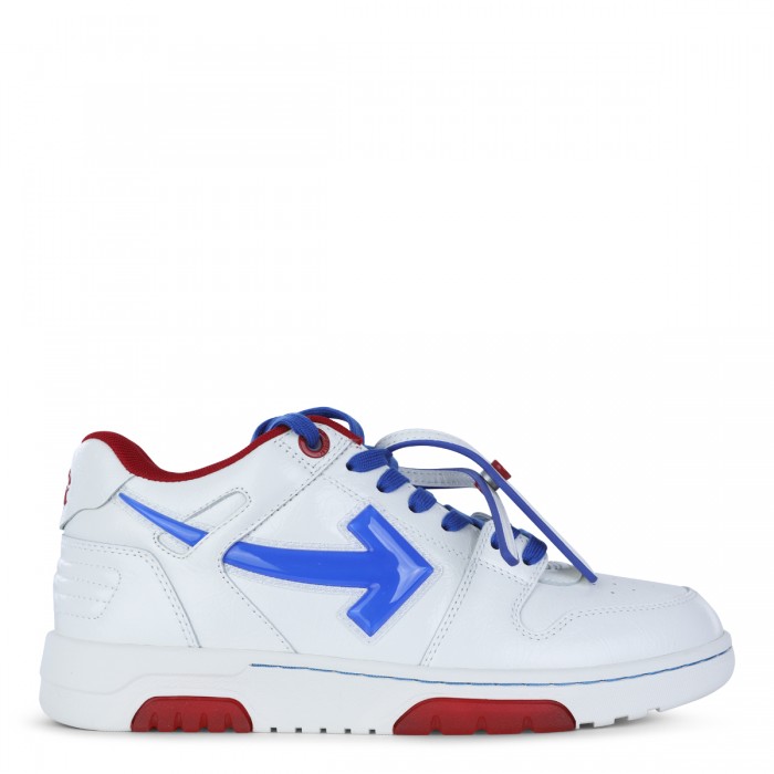 WHITE AND BLUE LEATHER OUT...