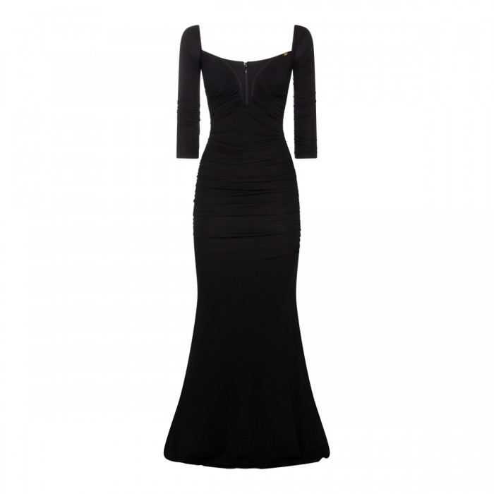 BLACK VISCOSE DRESS