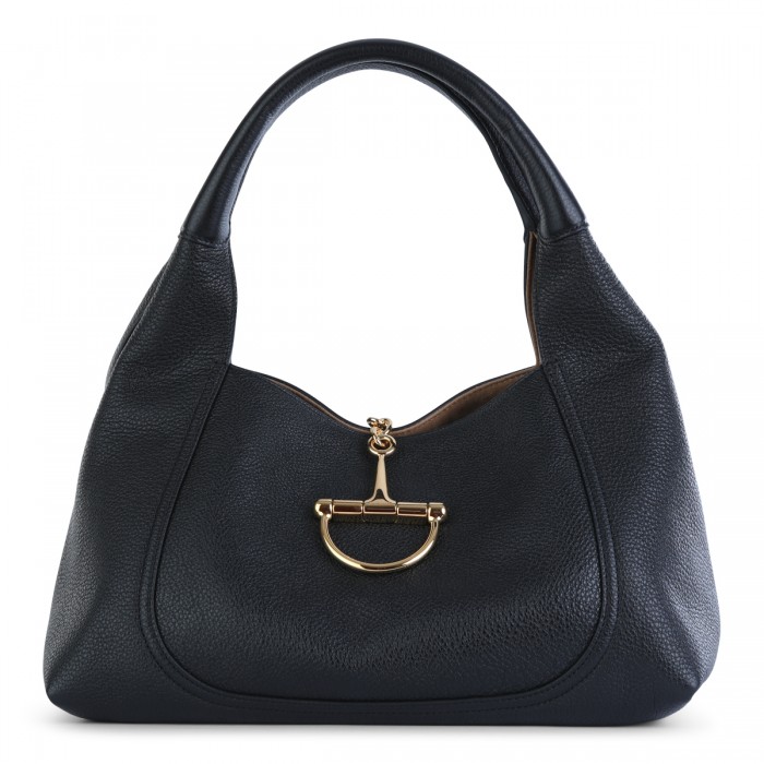 BLACK LEATHER SOFTBIT TOTES