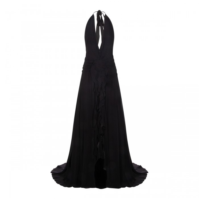 BLACK VISCOSE DRESS